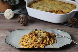 Spaghetti-Auflauf im großen Bäker von Pampered Chef®