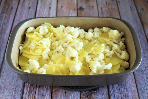 Blumenkohlgratin mit Kartoffeln aus der Ofenhexe von Pampered Chef®