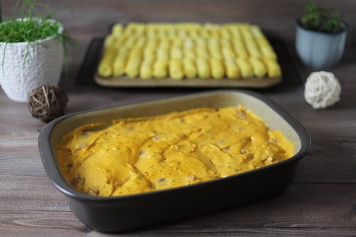 Currymedaillons mit Kroketten aus dem Grundset von Pampered Chef®