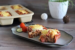 Bacon-Lasagne in der Mini-Kastenform von Pampered Chef®