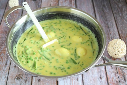 Eier in Currysoße aus der Edelstahl Antihaft-Wokpfanne von Pampered Chef®