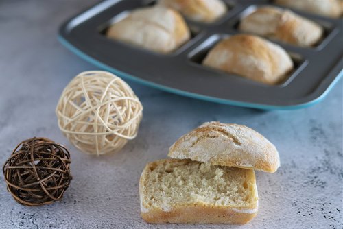 Baguette-Brötchen magique aus der Mini-Kuchen Form von Pampered Chef®