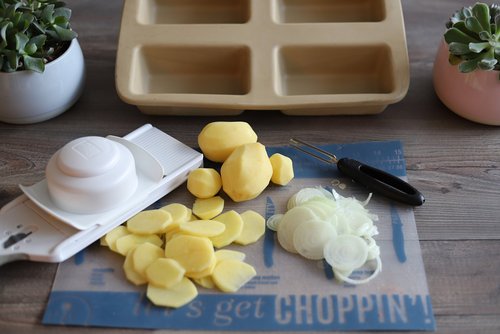 Hackbraten mit Kartoffelgratin in der Mini-Kastenform von Pampered Chef®