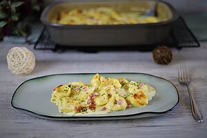 Käse-Sahne-Tortellini in der Ofenhexe von Pampered Chef®