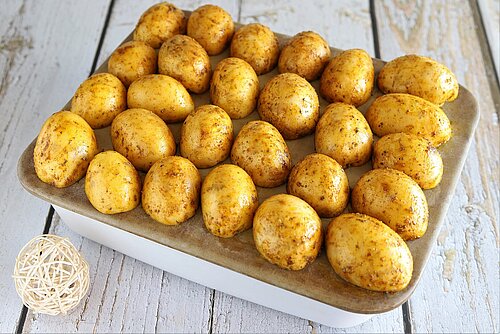 Curryhähnchen mit Ofenkartoffeln aus dem Grundset von Pampered Chef®