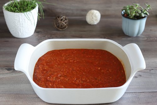 Rösti-Tomaten-Mozzarella-Gratin im großen Bäker von Pampered Chef®