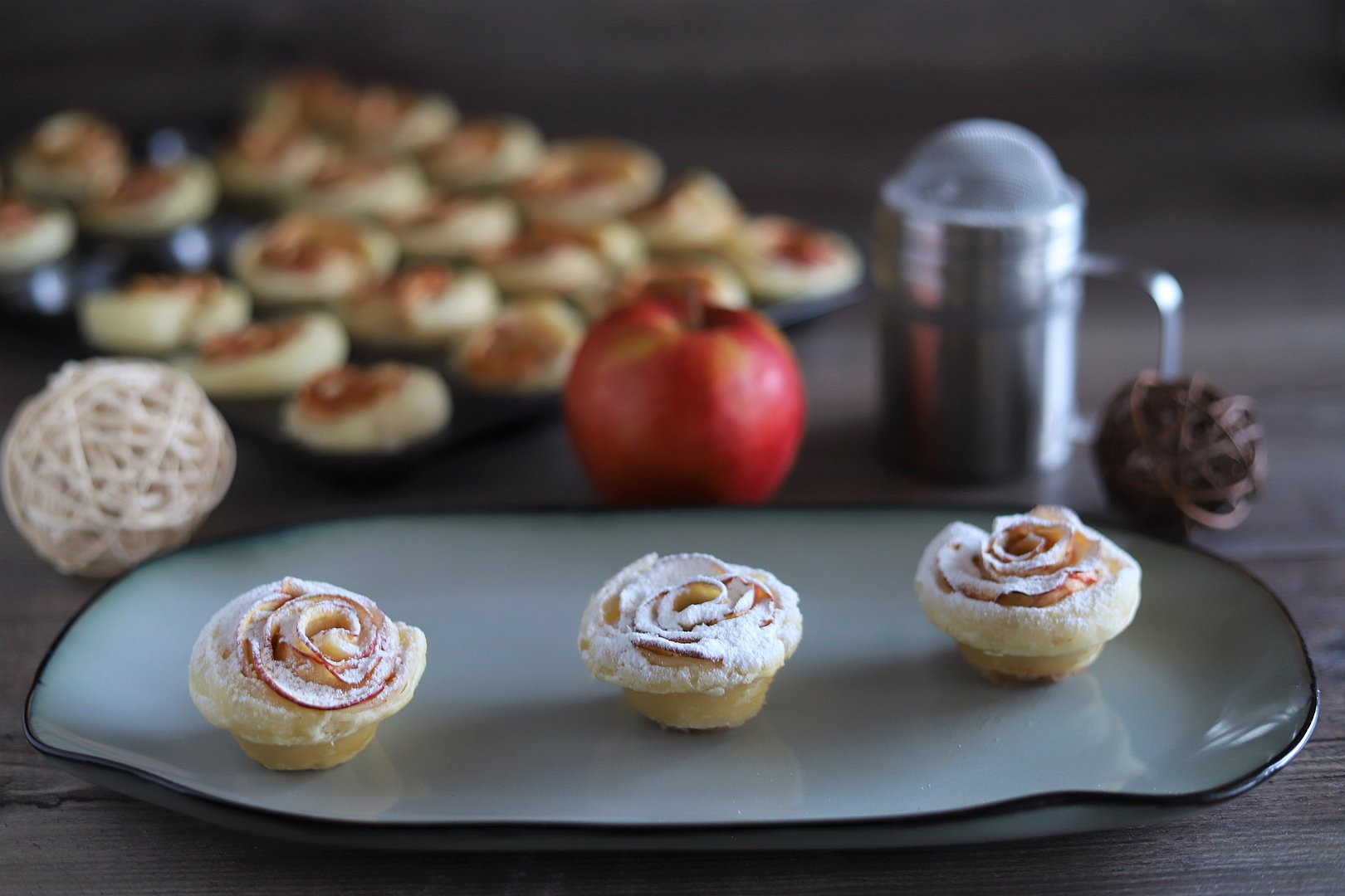 Apfelrosen aus der Mini-Muffin-Form von Pampered Chef®