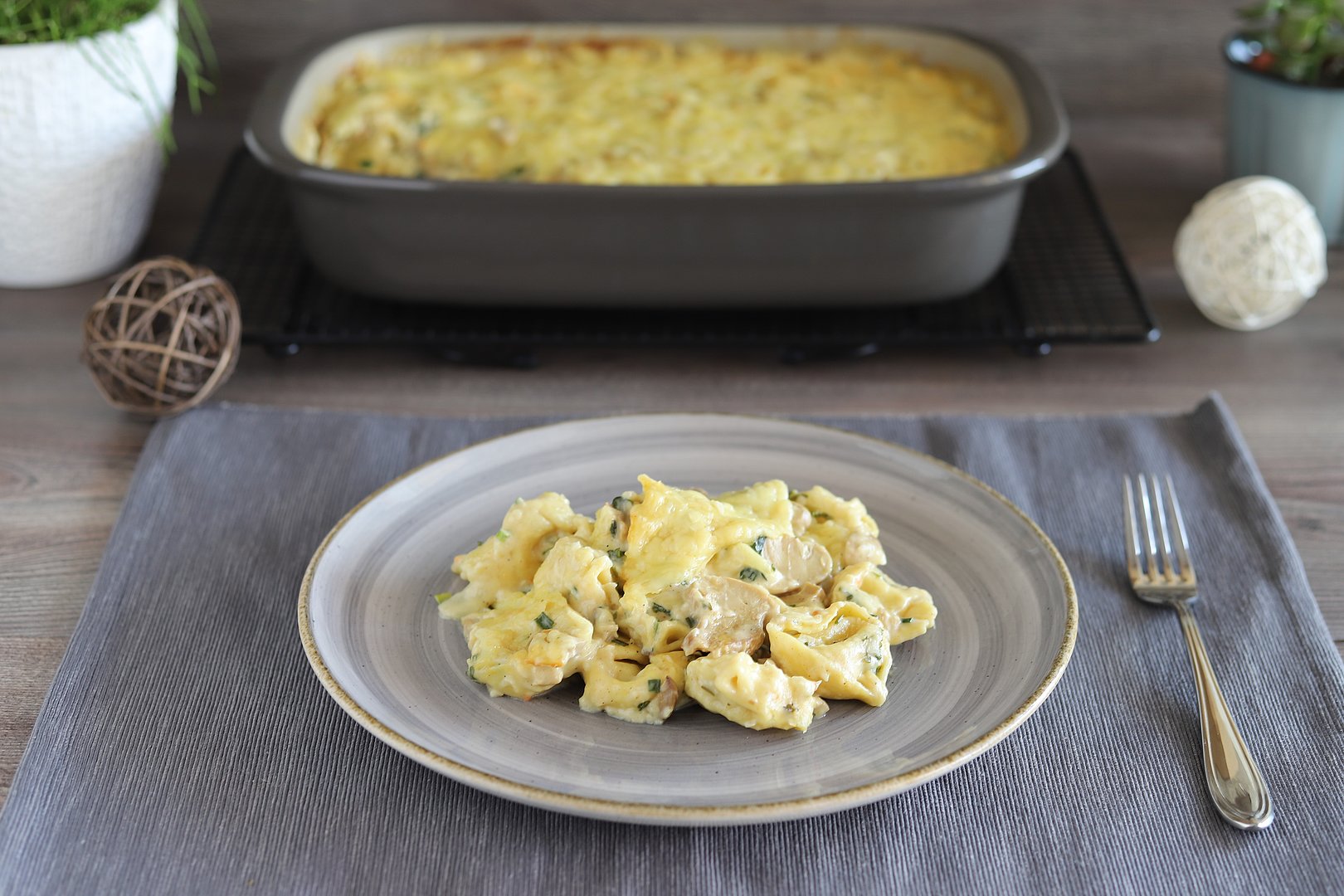 Champignon-Tortellini-Gratin in der Ofenhexe von Pampered Chef®