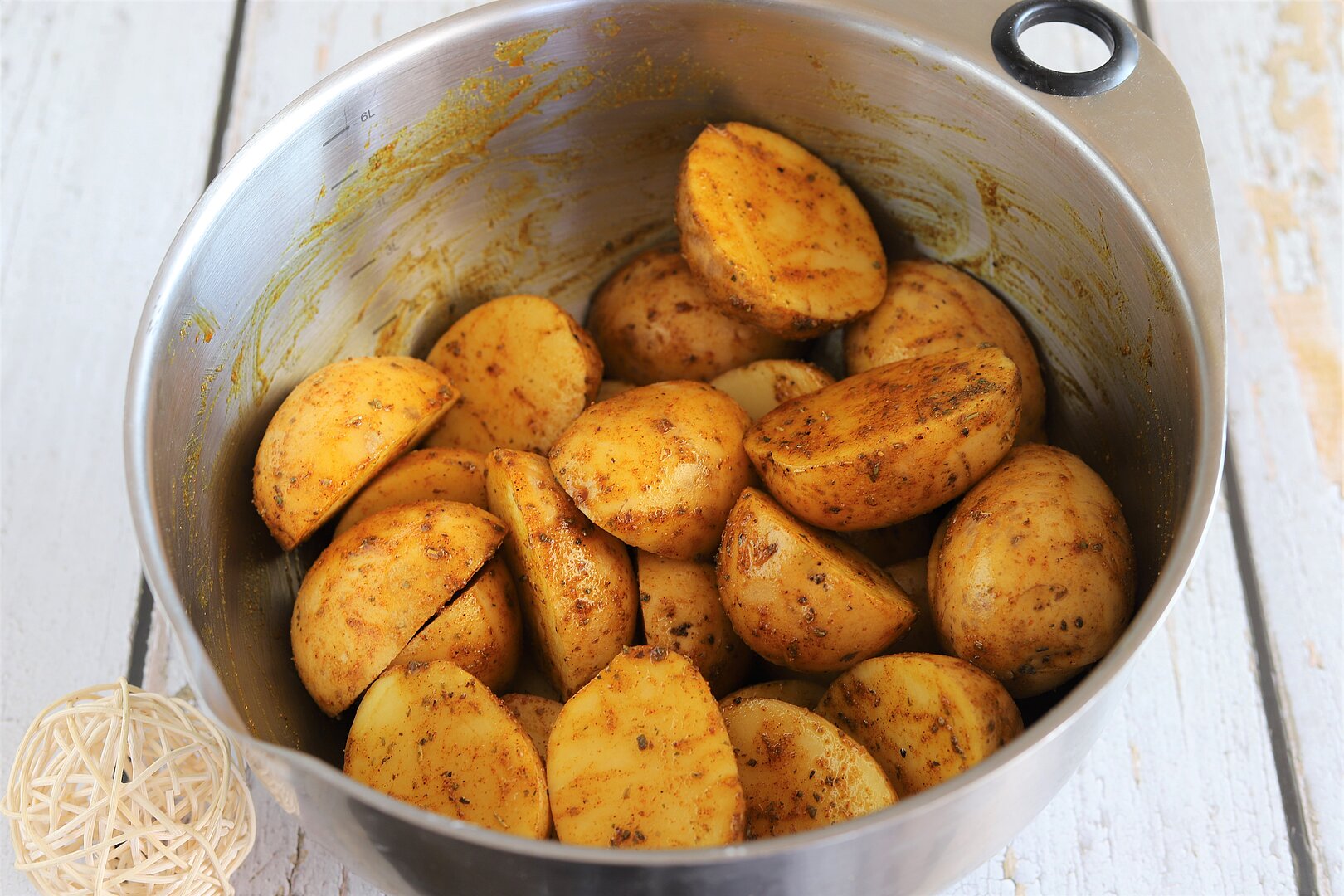 Curryhähnchen mit Ofenkartoffeln aus dem Grundset von Pampered Chef®